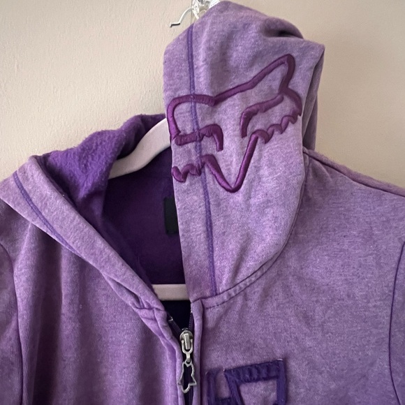Purple fox zip up hoodie - Picture 4 of 6